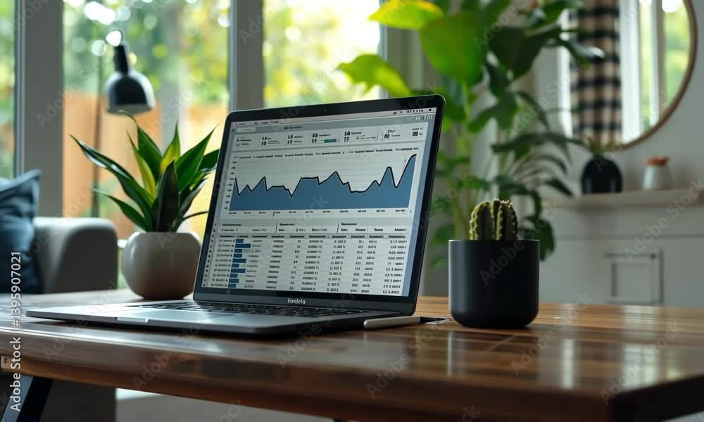 Aufkleber data analysis and monitoring using gen alpha turbo m in a cozy home office environment