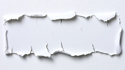Minimalist background featuring a torn, textured paper fragment, ideal for textures, patterns, or visual elements design.