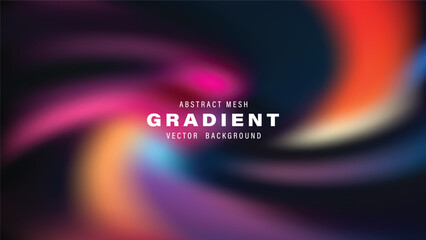Abstract Mesh Gradient Vector Background Swirl Design Colorful Texture
