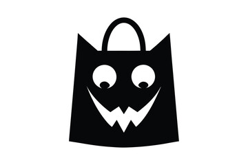 Halloween Trick or Treat Bag silhouette vector