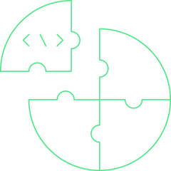 Piece of Code single vector illustration icon