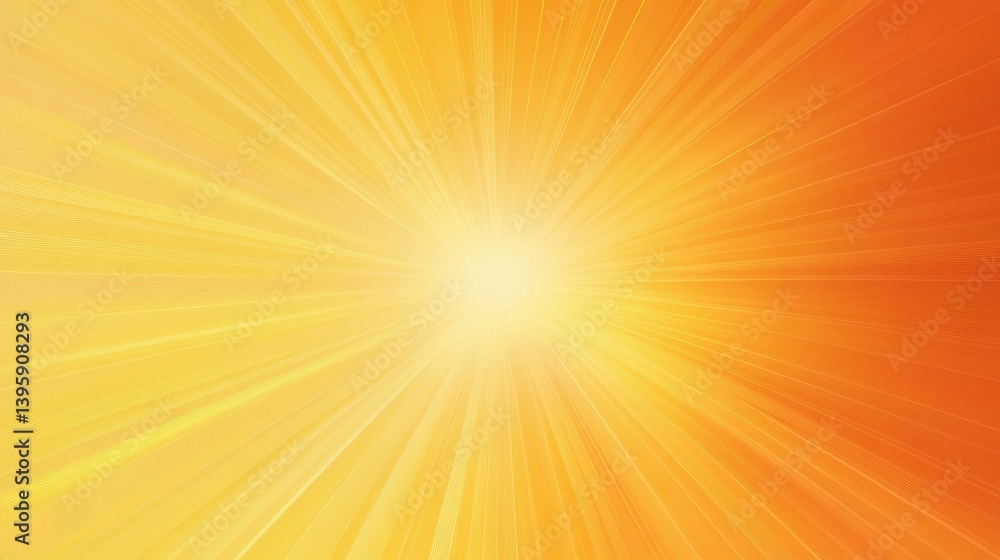 Canvas Prints abstract sunburst background with bright orange and yellow rays emanating from a central white light