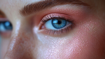 Obraz premium Close-up of a beautiful woman makeup