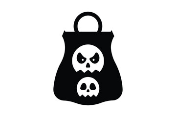 Halloween Trick or Treat Bag silhouette vector