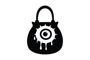 Halloween Trick or Treat Bag silhouette vector