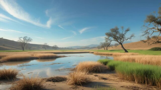Extreme drought in water-depleted lagoon wetland