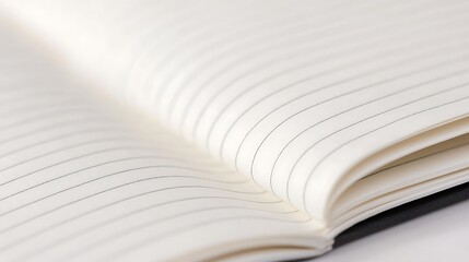 Open Journal with Lined Pages Close-Up: Fresh Start, Creative Writing, and Note-Taking Concepts for Personal or Professional Use.