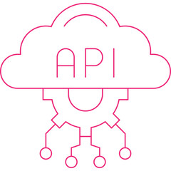 API single vector illustration icon