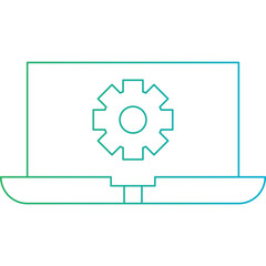 Laptop Settings single vector illustration icon
