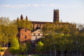 View of the Convent of the Jacobins from the Pont Neuf in Toulouse
