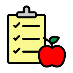 Nutrition Plan Vector Filled Icon Design