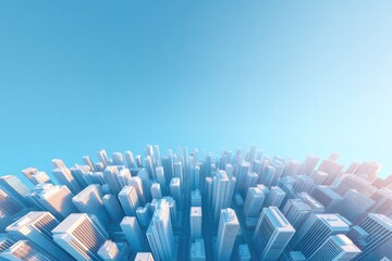 Fototapeta premium drone-shot aerial view of cityscape captures intricate urban layout and bustling streets below