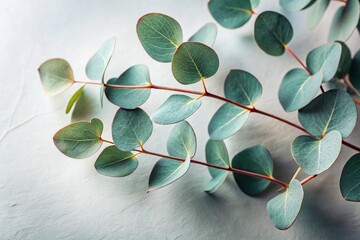 Isolated Eucalyptus Leaf & Branch Shapes: Botanical Still Life Photography