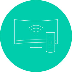 Television single vector illustration icon