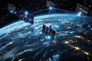 Space Station Deploys Solar Panels. International Space Station Orbiting Earth. Spacecrafts.	