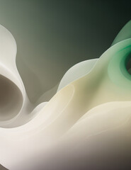 abstract smoke background - abstract dark green smoke background - Generative AI
