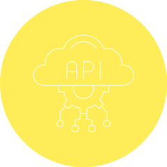 API single vector illustration icon