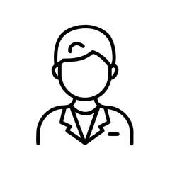 The vector icon of dean at the institute