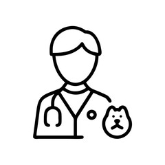 Vector icon -doctor of veterinary clinic