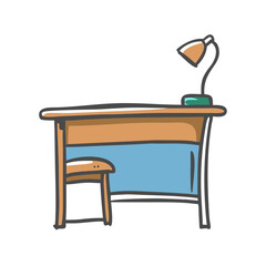 desk icon, desk vector illustration-simple illustration of desk, perfect for desk logos and icons