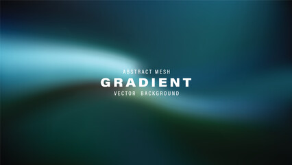 Abstract Mesh Gradient Vector Background Teal Green Blue Design
