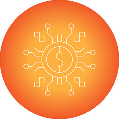 Digital Currency single vector illustration icon