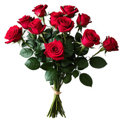 rose bouquet isolated on transparent background