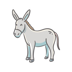 donkey icon, donkey vector illustration-simple illustration of donkey, perfect for donkey logos and icons