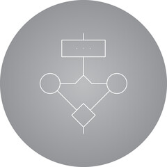 Flowchart single vector illustration icon