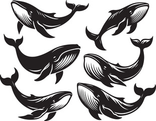 Fototapeta premium animal pose with different style silhouette victor isolated on the white background.