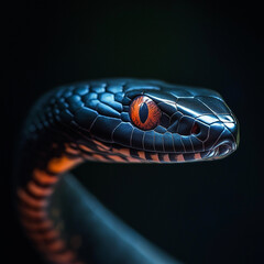 Colorful Snake Close-Up