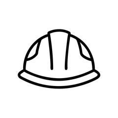 Fototapeta premium Construction Helmet Icon in Black and White Vector Design 