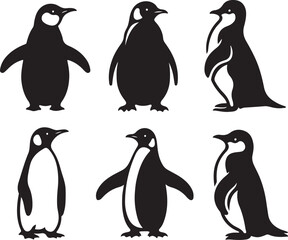 Obraz premium animal pose with different style silhouette victor isolated on the white background.