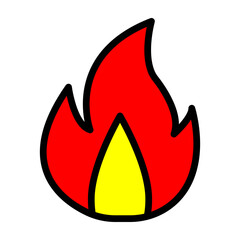 Flame Vector Filled Icon Design