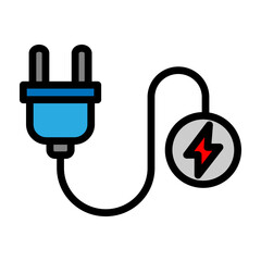Electric Energy Vector Filled Icon Design