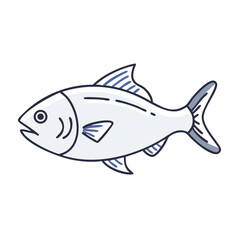 Obraz premium Fish swimming in minimalist eco style