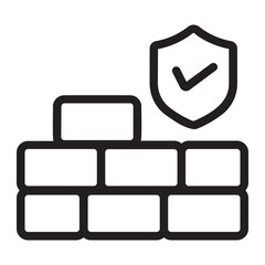 firewall line icon