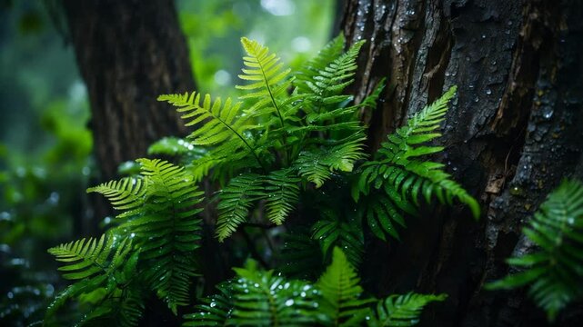Davallia denticulata is a prevalent fern species, often found as a lithophyte or epiphyte across various forest types. This plant can shed all its leaves during the dry season.