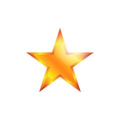Golden Star Icon, Rating or Achievement Badge