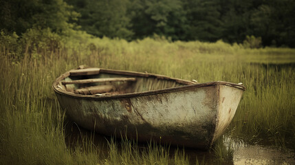 Old Boat by Water
