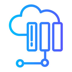 cloud computing gradient icon
