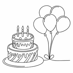 birthday cake with candles	