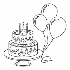 birthday cake with candles	