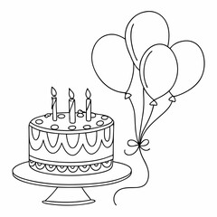 birthday cake with candles	