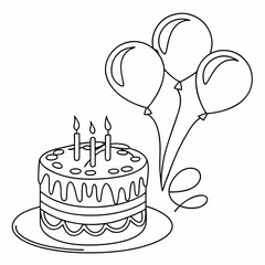 birthday cake with candles	