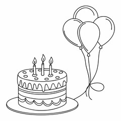 birthday cake with candles	
