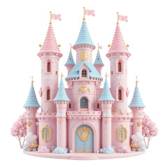 Pink and Blue Heart-Themed Princess Dream Castle