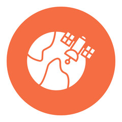 Satellite Earth Icon