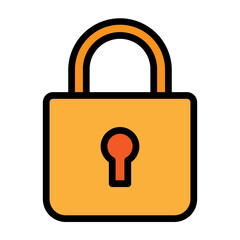 Lock Closed Vector Filled Icon Design
