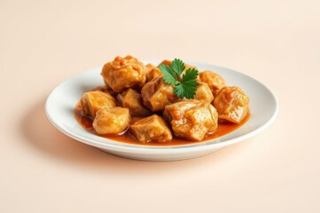Fototapeta premium Elegant Stewed Chicken Presentation
